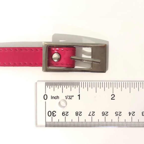 Hot Pink Patent Leather Vintage Belt - Picture 4 of 6